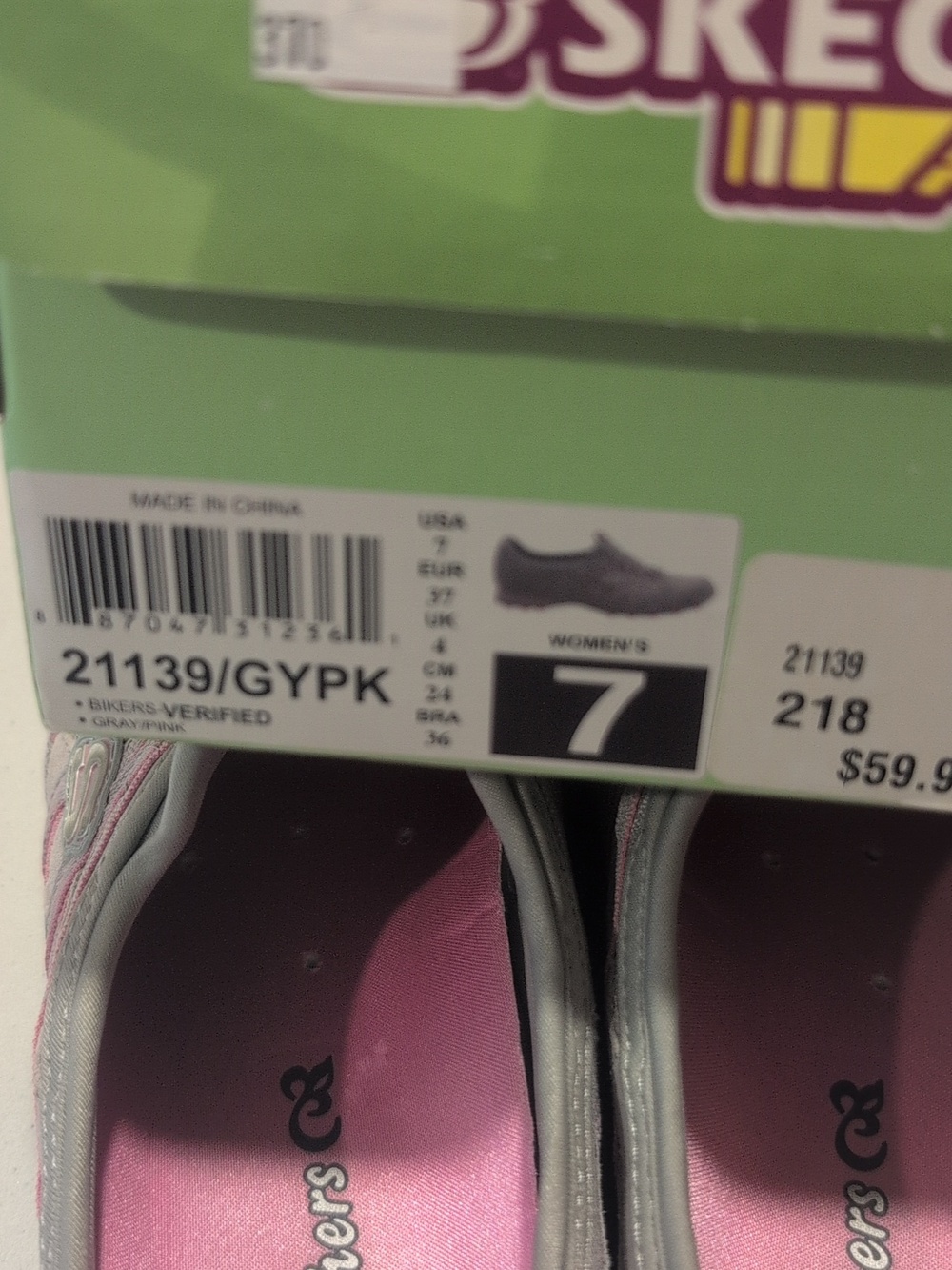 Skechers Women's Slip-On Sneakers in Gray and Pink - Picture 8 of 8